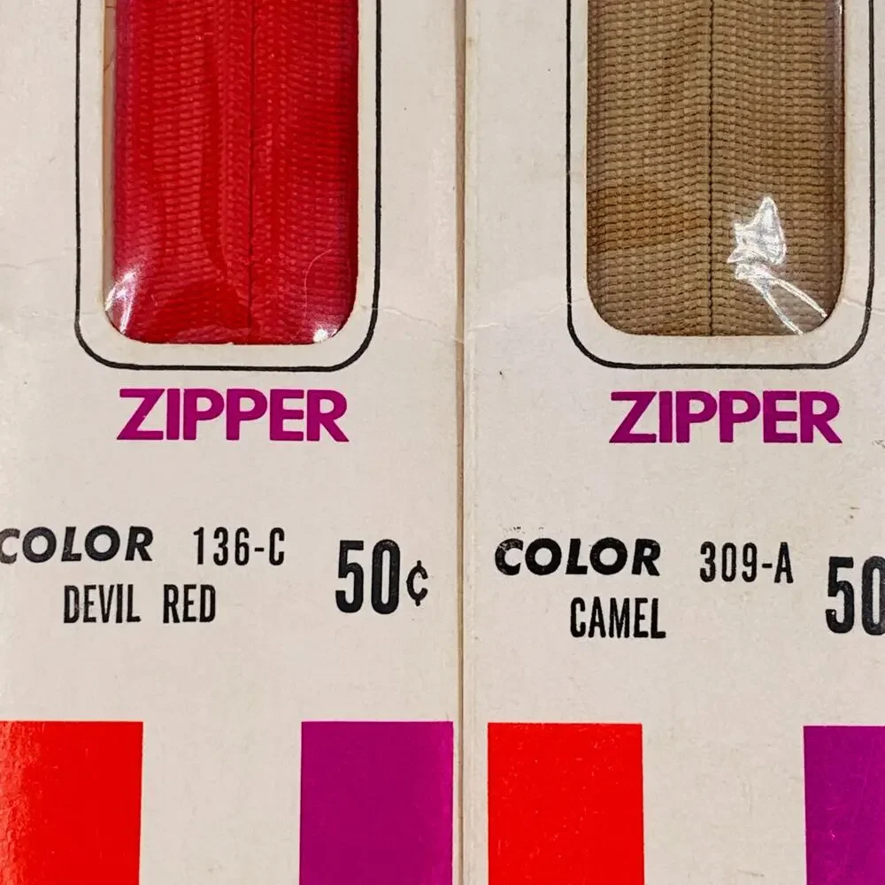 Nylon Zippers 7 Inch Vintage Sewing Lot USA JP Coats Zipper Lot JP Coasts Usa